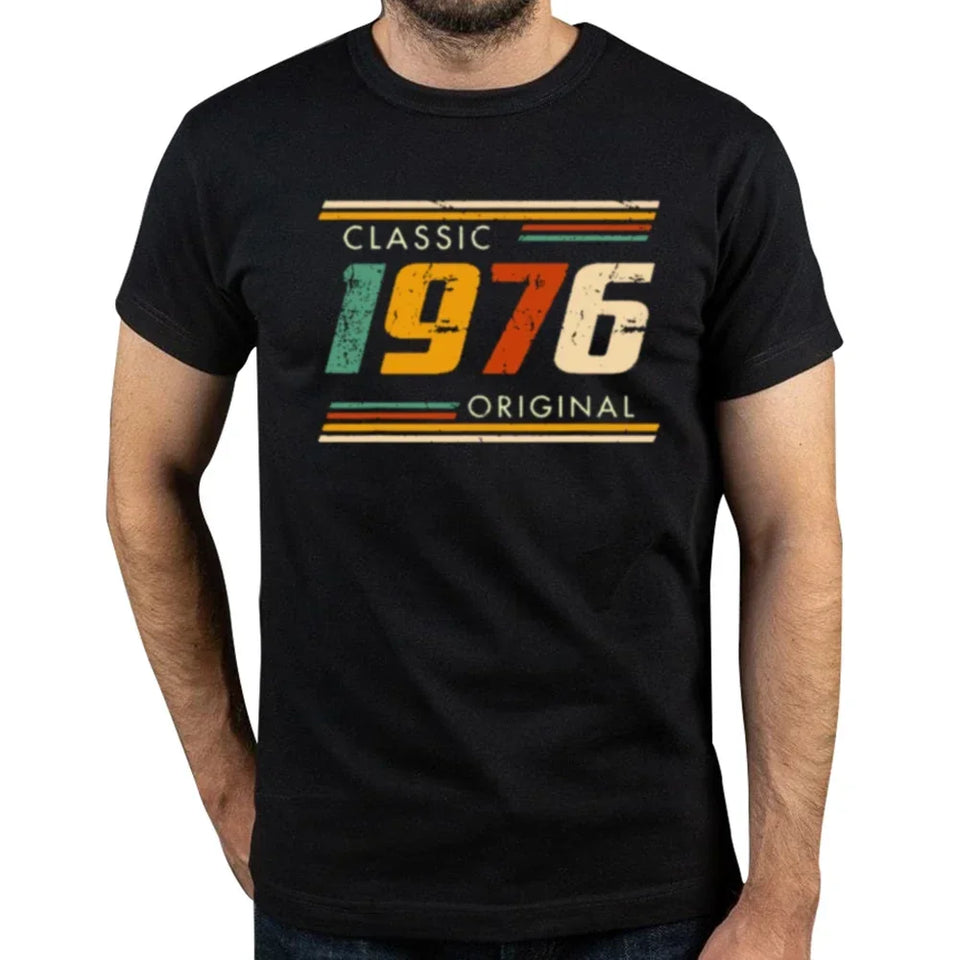 Funny Classic 1976 Original T Shirt Summer Cotton Tshirt Streetwear Short Sleeve Birthday Gifts T-shirt Men Clothing Tees