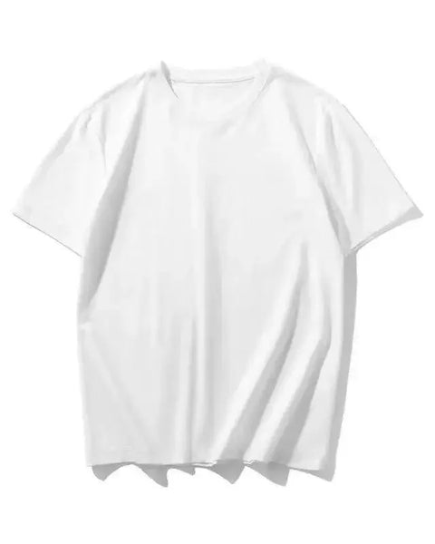 Trendy Cotton Oversize Short Sleeve T-Shirt For Men European And American Style Distressed Washing Heavy Duty Half Sleeve Top