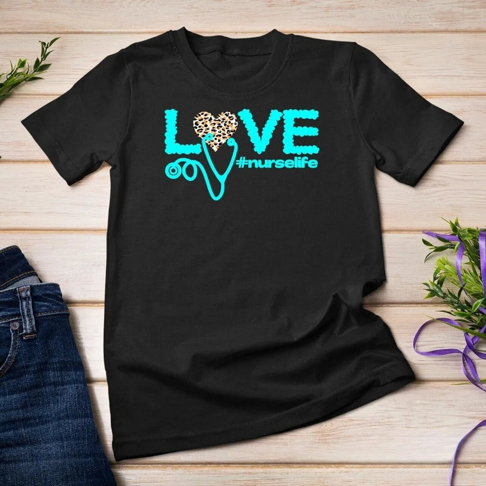 Nurse Day Life Theme T Shirt Nurses Week Healthcare Nursing Unisex T-shirt Women Crewneck Cotton Short Sleeve Casual Summer Tee