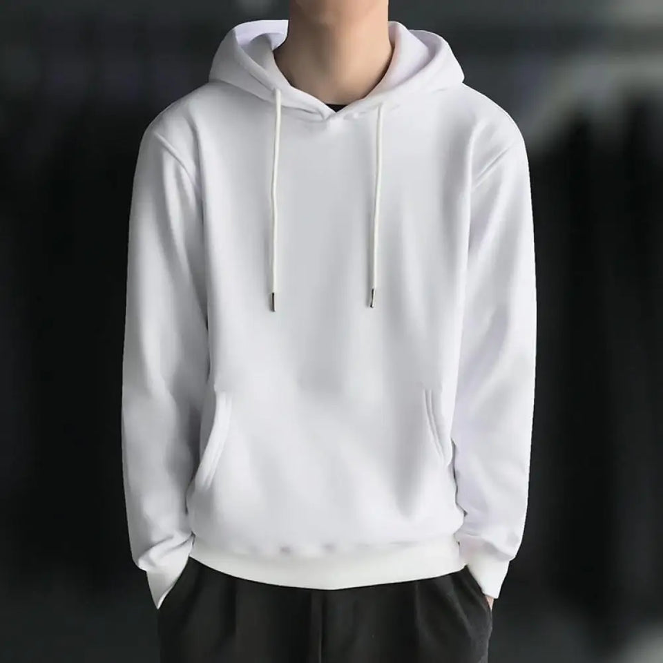 Male  Popular Warm Ribbed Bottom Hoodie Comfy Sweatshirt Hooded   for Dating