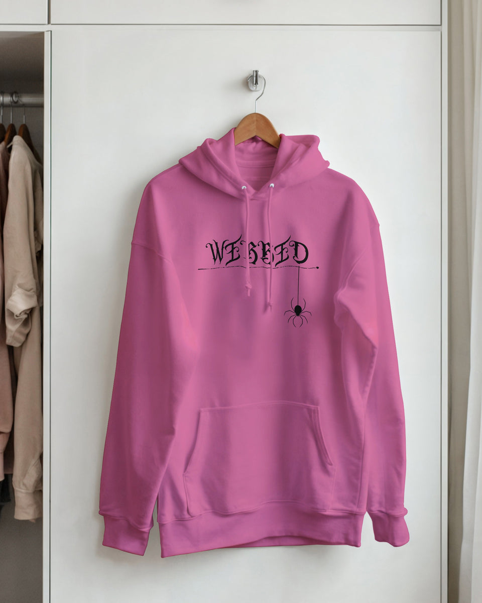 Webbed Spider Graphic Hoodie – Gothic Streetwear with Dark Vibes