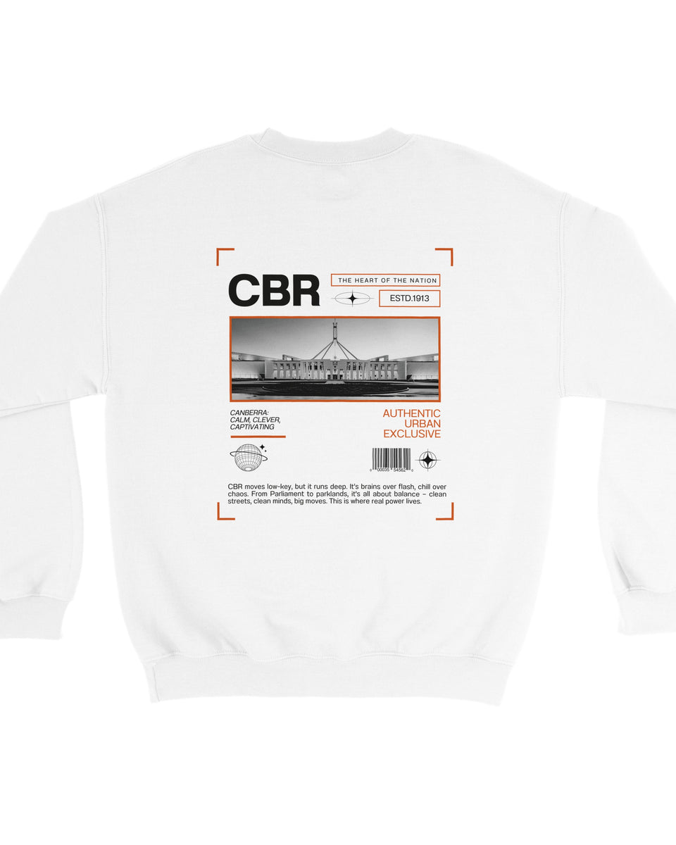 Canberra CBR – The Heart of the Nation Urban Graphic Sweatshirt