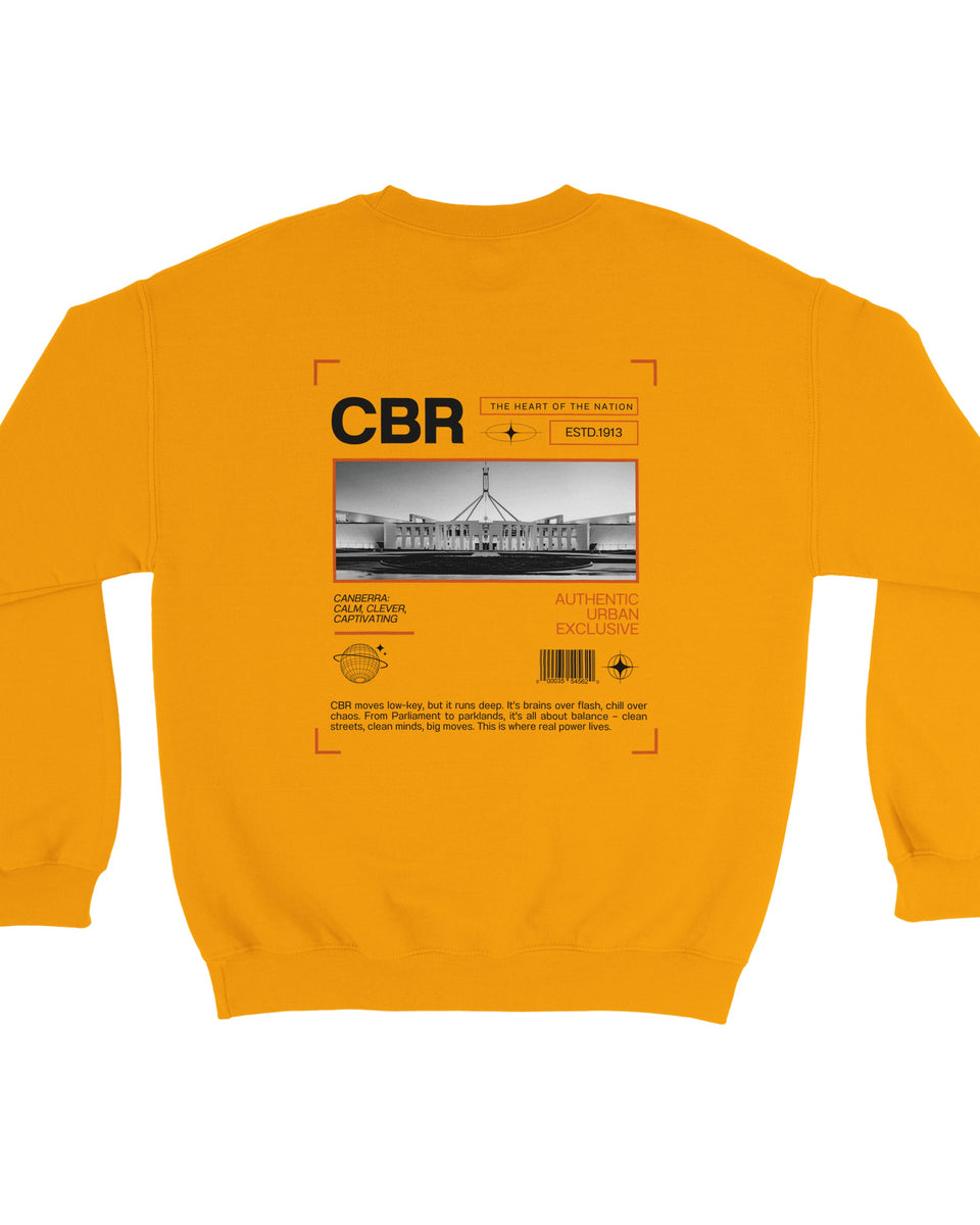 Canberra CBR – The Heart of the Nation Urban Graphic Sweatshirt