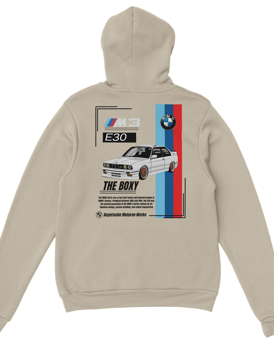 BMW E30 M3 Hoodie – Classic Car Streetwear for Auto Enthusiasts