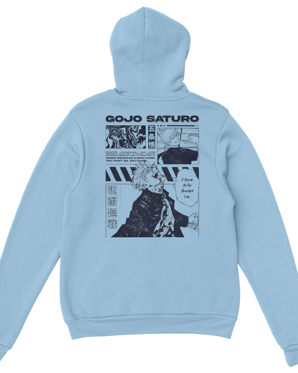 Gojo Satoru Manga Panel Hoodie – Jujutsu Kaisen Anime Streetwear Pullover