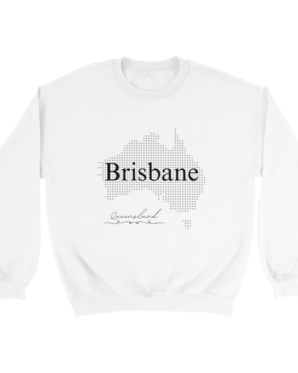 Brisbane Queensland – Dotted Map Streetwear Sweatshirt