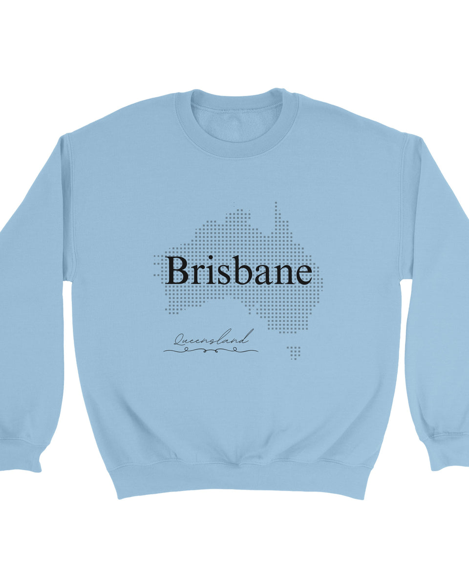 Brisbane Queensland – Dotted Map Streetwear Sweatshirt