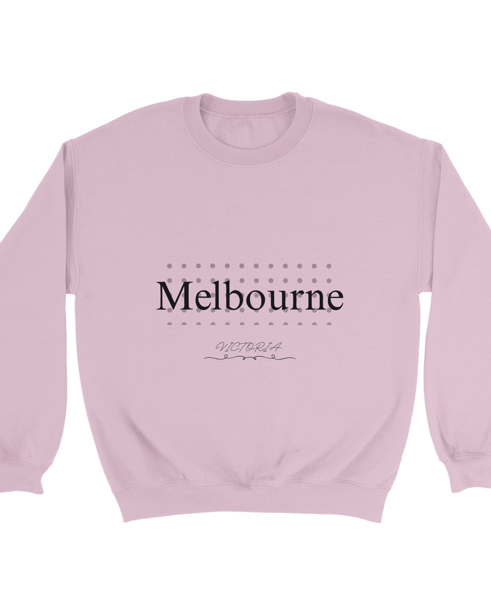 Melbourne VIC Graphic Sweatshirt – Minimal Modern Typography