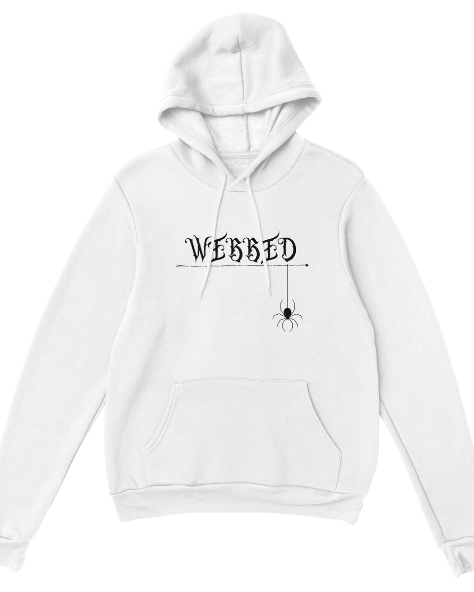 Webbed Spider Graphic Hoodie – Gothic Streetwear with Dark Vibes