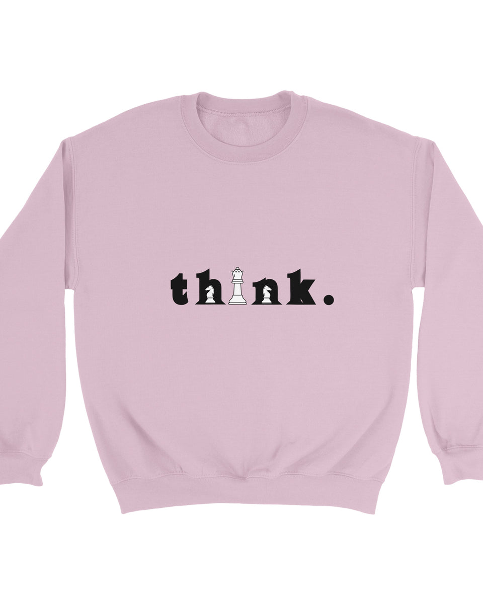 Think Chess Sweatshirt – Bold Yellow Strategy-Inspired Streetwear