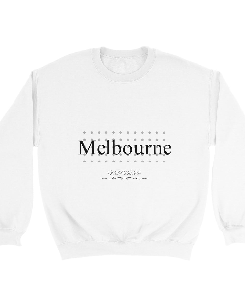 Melbourne VIC Graphic Sweatshirt – Minimal Modern Typography