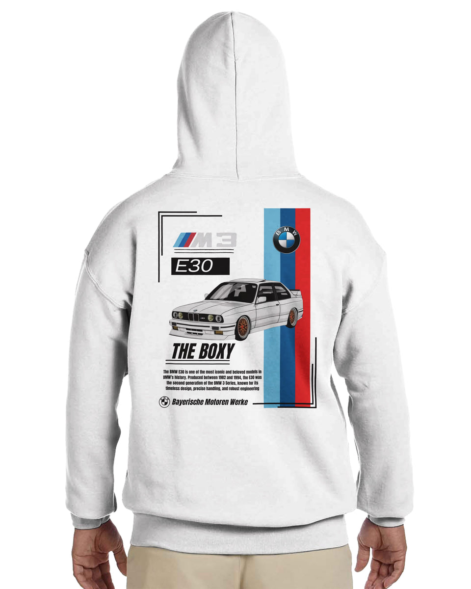 BMW E30 M3 Hoodie – Classic Car Streetwear for Auto Enthusiasts