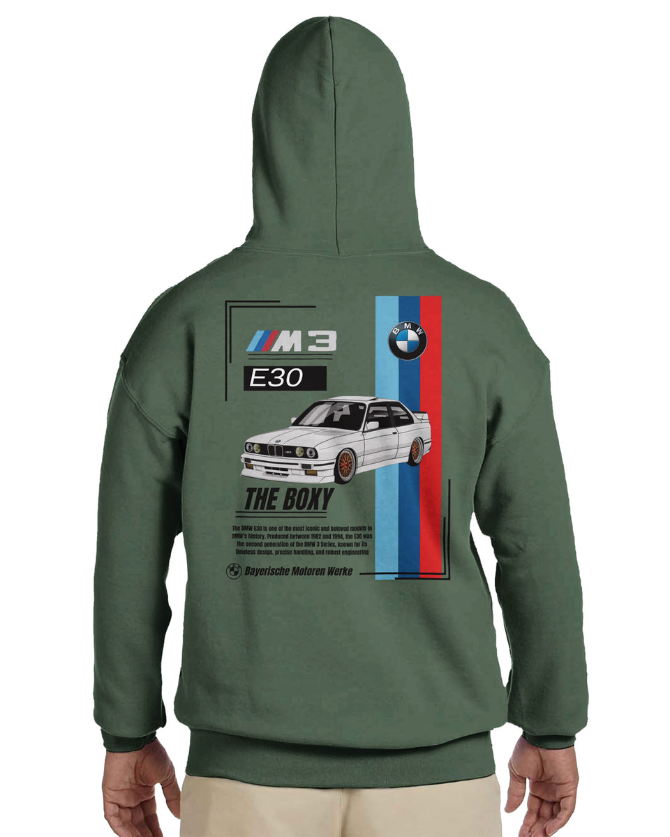 BMW E30 M3 Hoodie – Classic Car Streetwear for Auto Enthusiasts