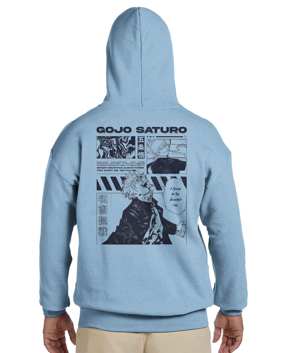 Gojo Satoru Manga Panel Hoodie – Jujutsu Kaisen Anime Streetwear Pullover