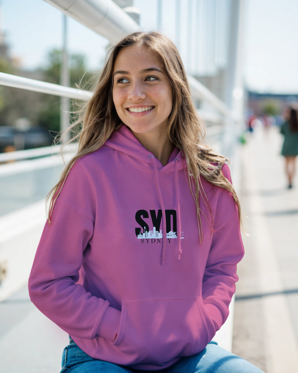 SYD Sydney Skyline Hoodie – Minimal Streetwear for Urban Explorers