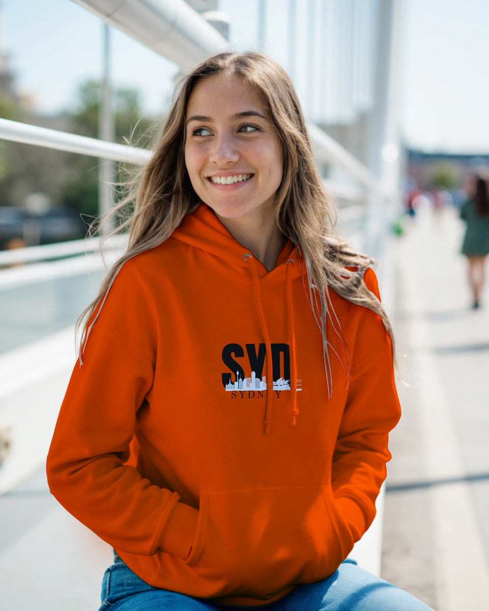 SYD Sydney Skyline Hoodie – Minimal Streetwear for Urban Explorers