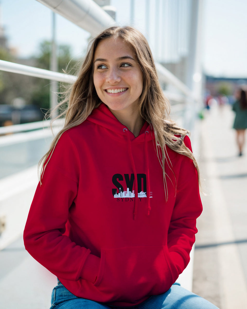 SYD Sydney Skyline Hoodie – Minimal Streetwear for Urban Explorers