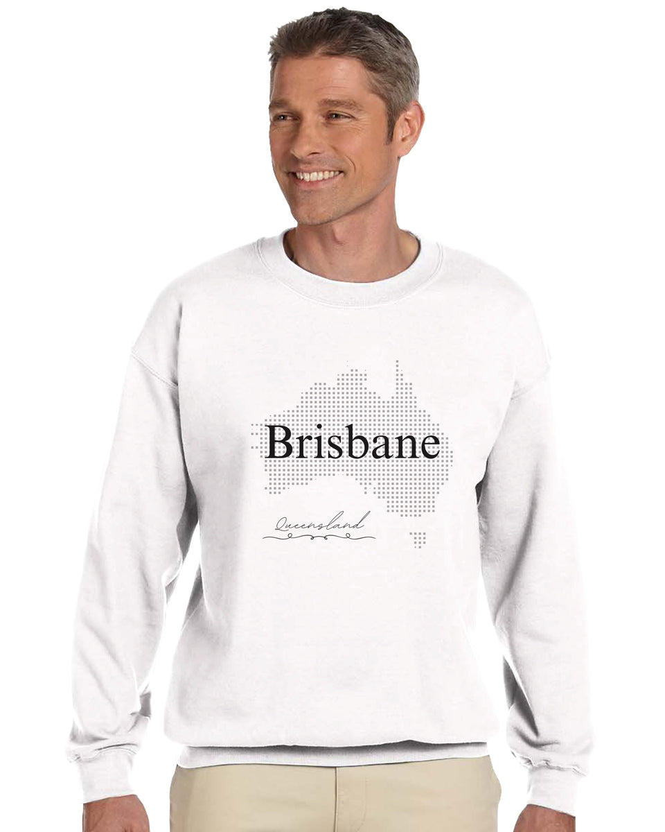 Brisbane Queensland – Dotted Map Streetwear Sweatshirt