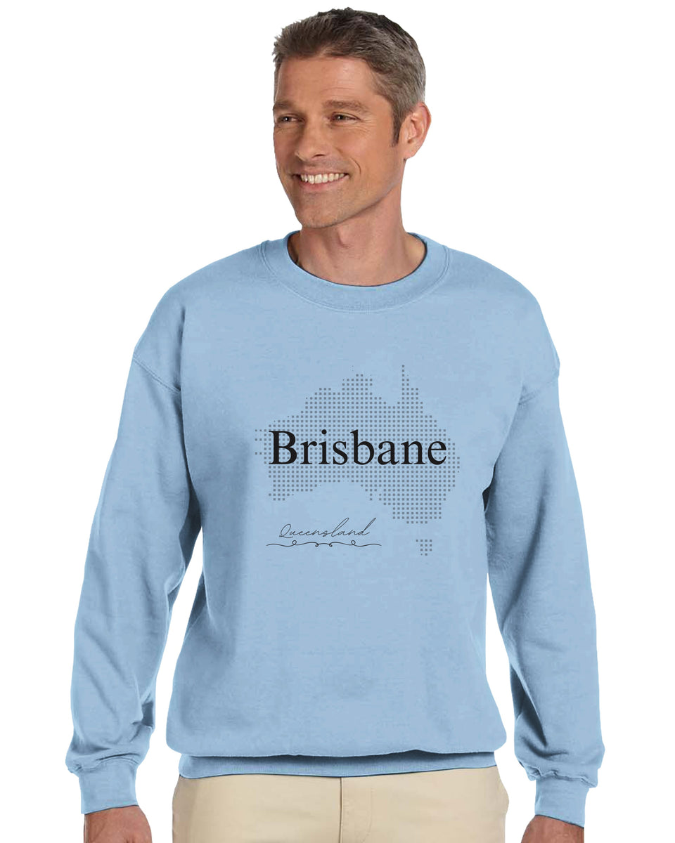 Brisbane Queensland – Dotted Map Streetwear Sweatshirt