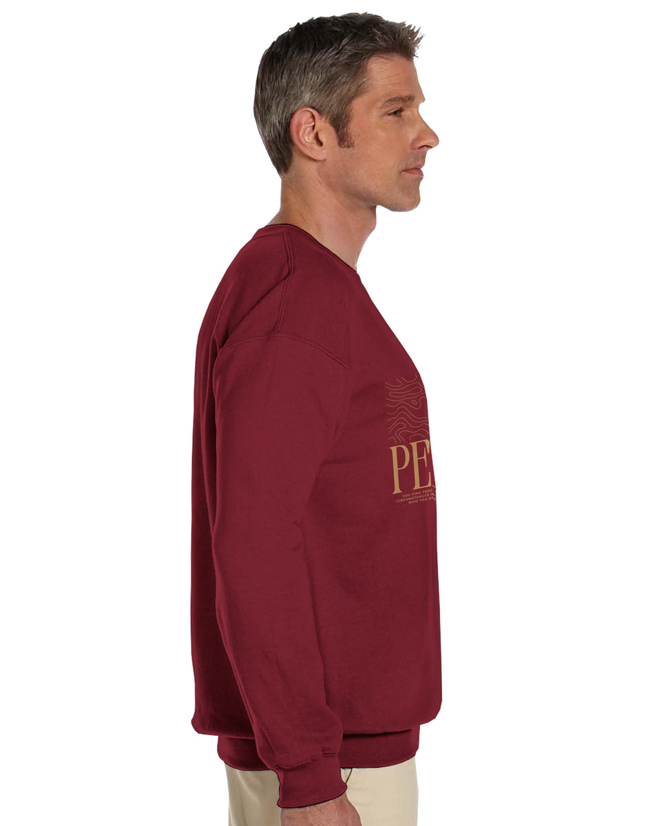 "PEACE" Minimalist Quote Sweatshirt – Inner Stillness Typography Design