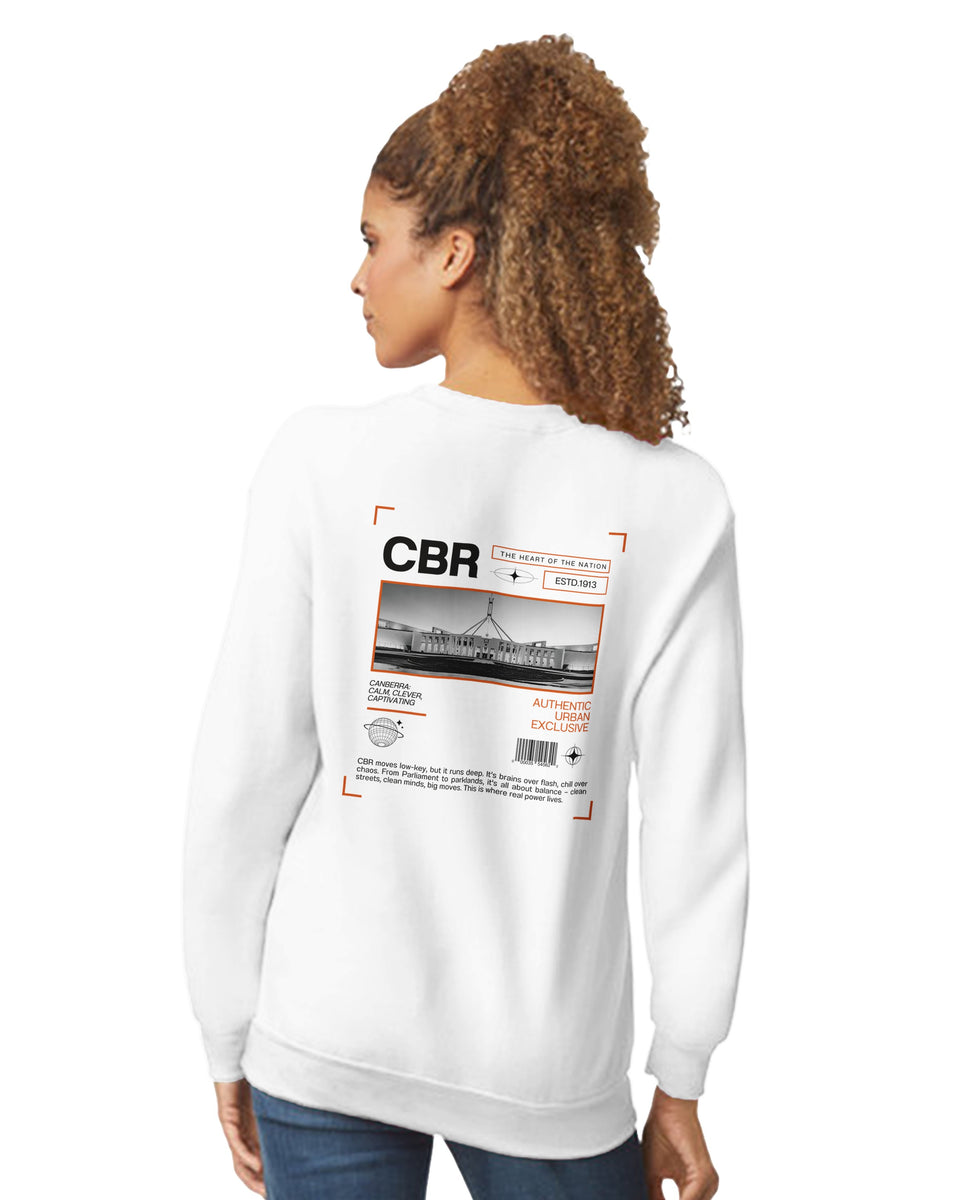 Canberra CBR – The Heart of the Nation Urban Graphic Sweatshirt