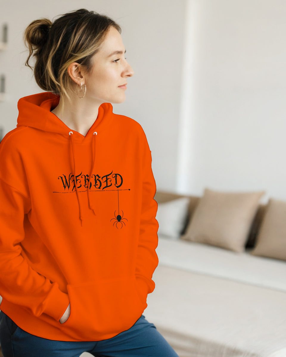 Webbed Spider Graphic Hoodie – Gothic Streetwear with Dark Vibes