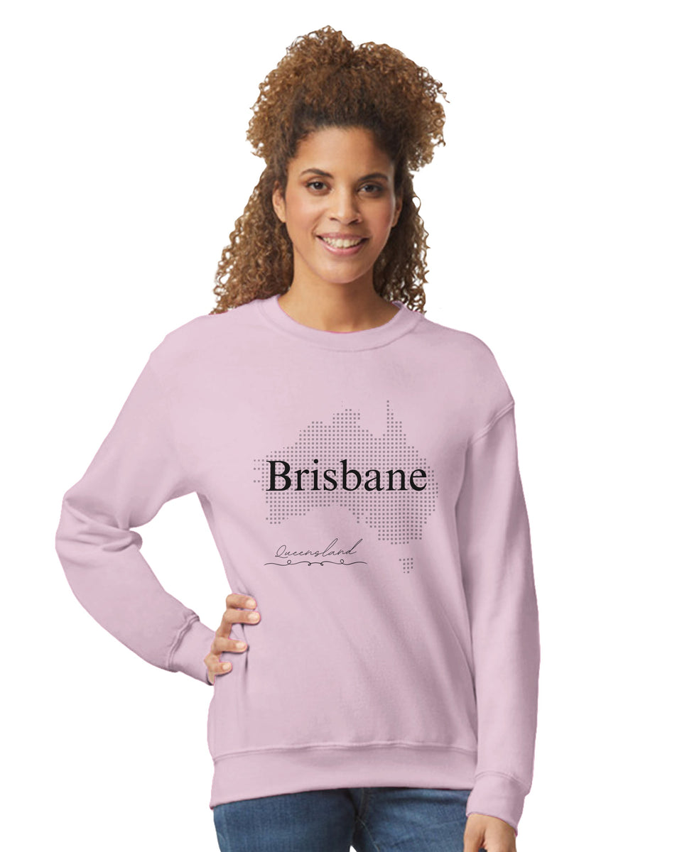 Brisbane Queensland – Dotted Map Streetwear Sweatshirt
