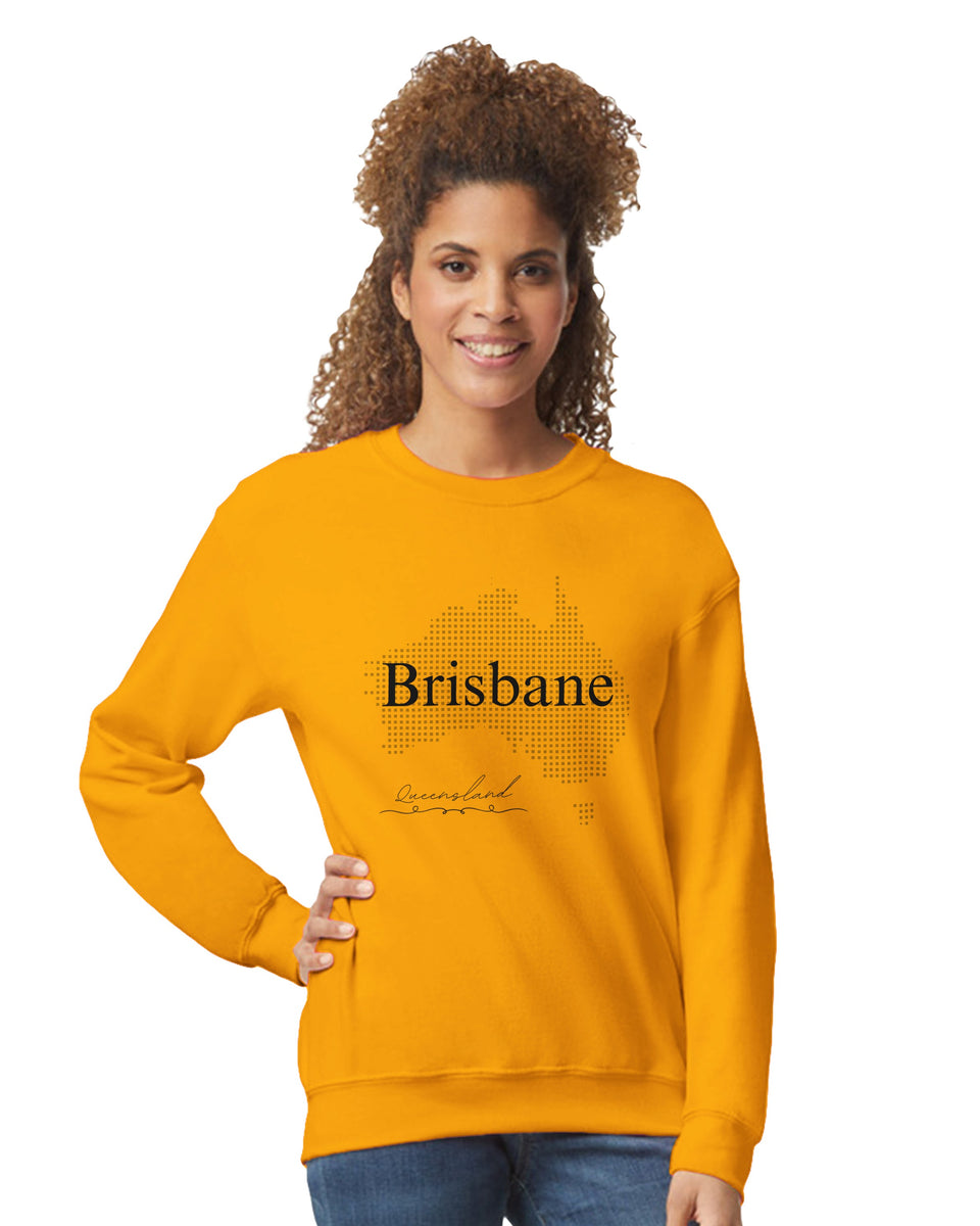 Brisbane Queensland – Dotted Map Streetwear Sweatshirt