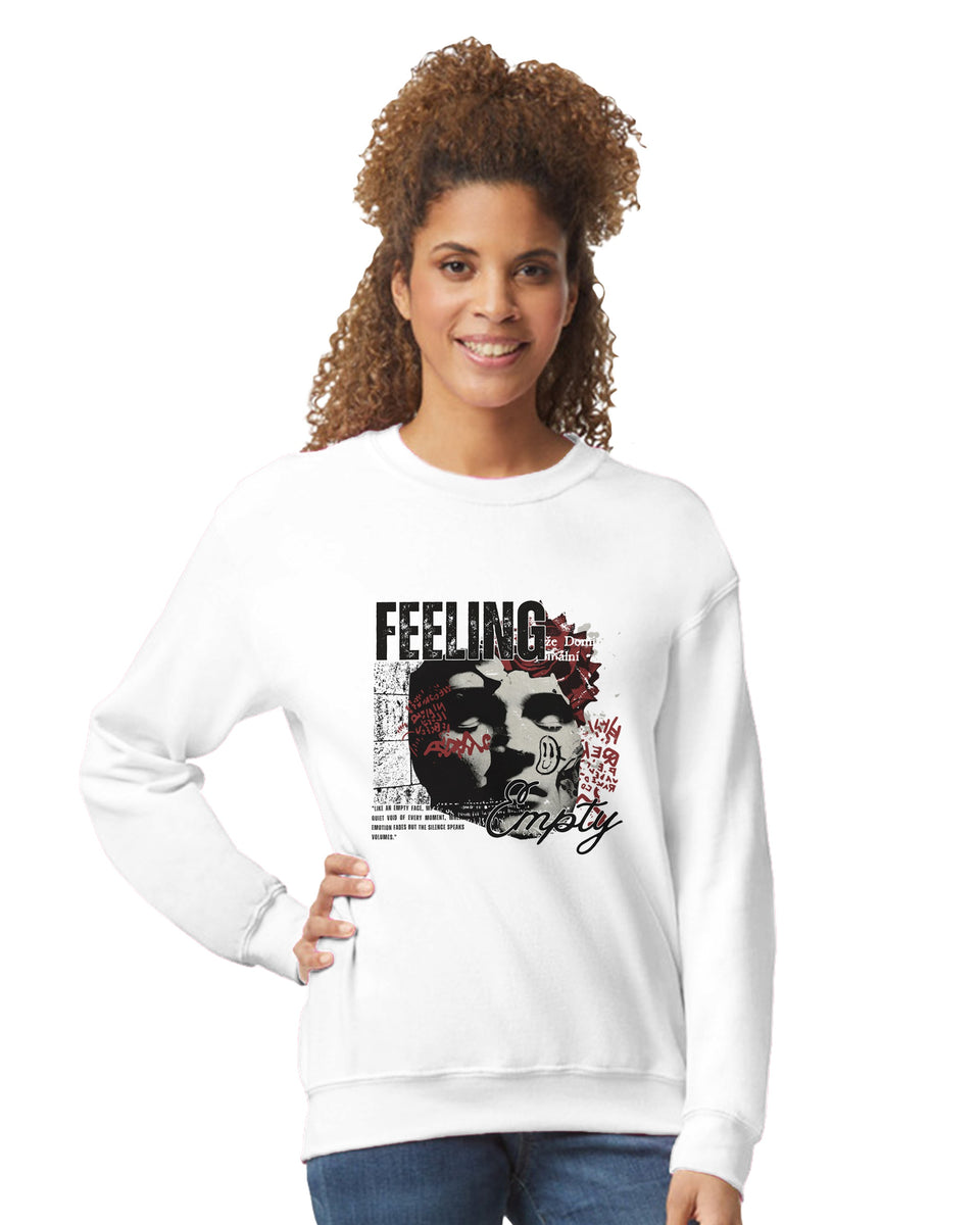 “Feeling Empty” Graphic Sweatshirt – Urban Art Streetwear Statement Piece