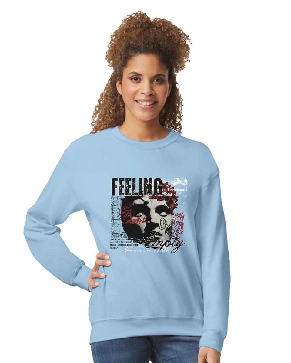 “Feeling Empty” Graphic Sweatshirt – Urban Art Streetwear Statement Piece