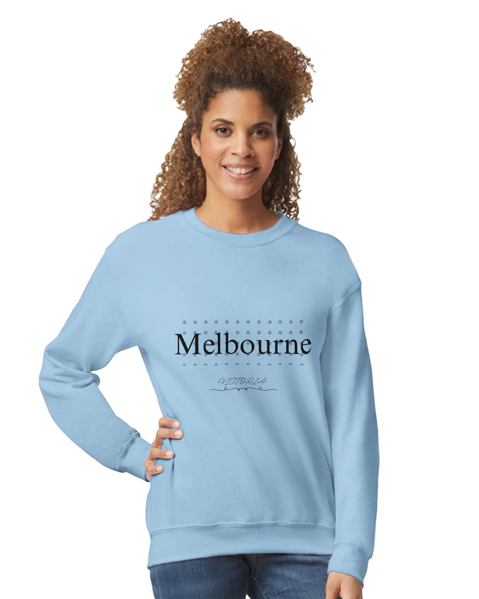 Melbourne VIC Graphic Sweatshirt – Minimal Modern Typography
