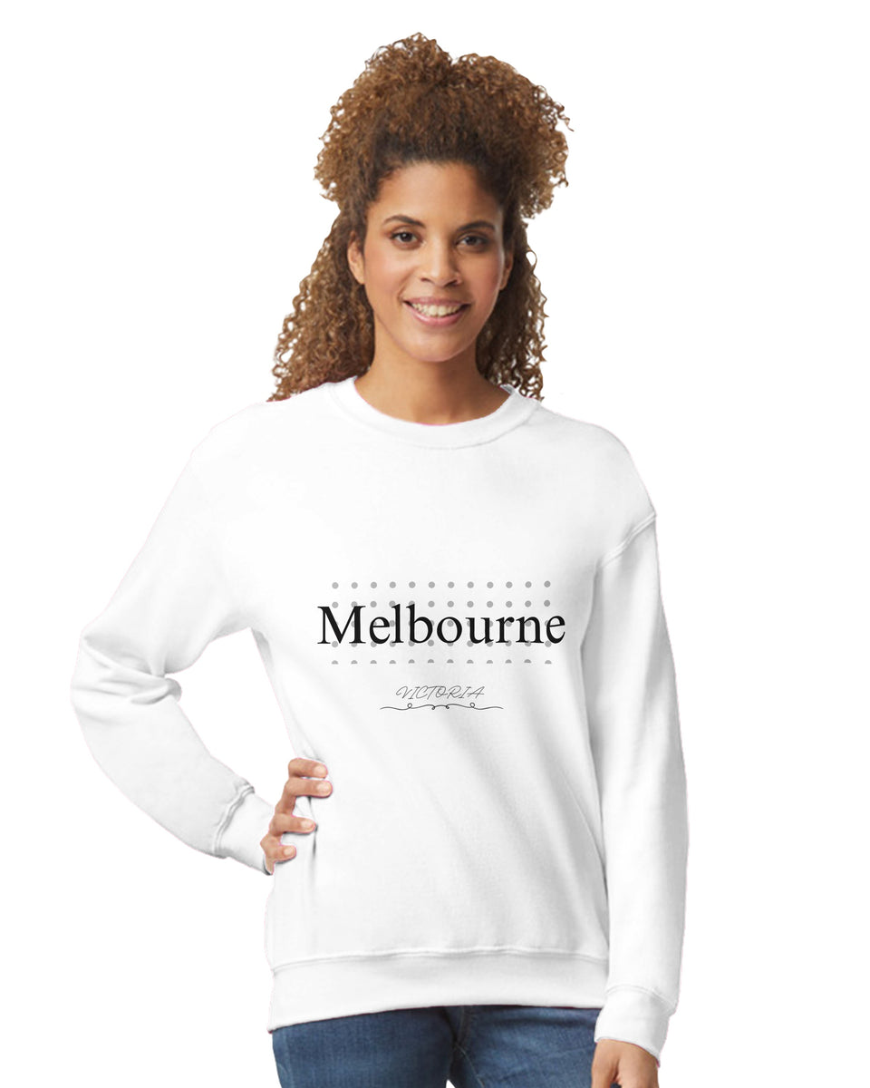 Melbourne VIC Graphic Sweatshirt – Minimal Modern Typography