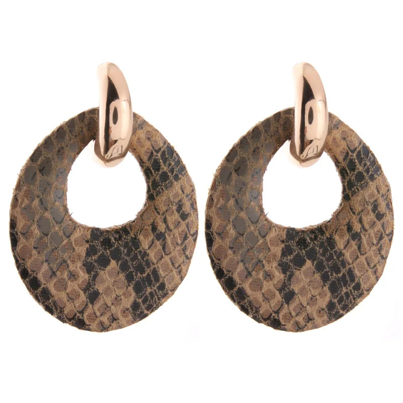 Snake leather  Earring  Woman