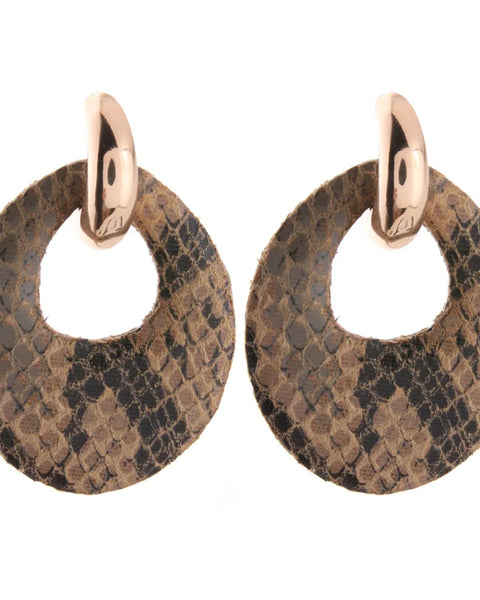 Snake leather  Earring  Woman