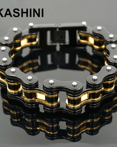 Men's Bracelets/Bangles Orange Biker Bicycle Motorcycle Chain