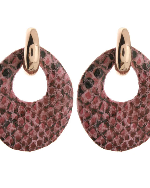 Snake leather  Earring  Woman