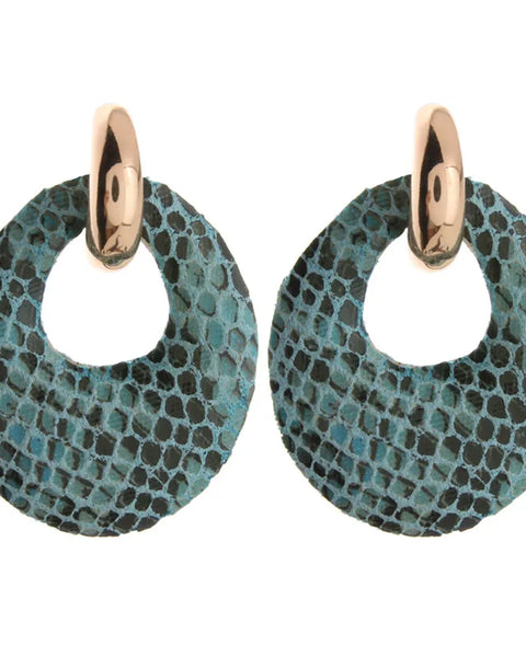 Snake leather  Earring  Woman