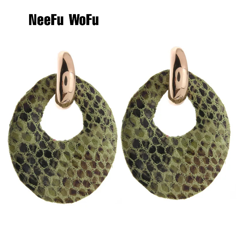 Snake leather  Earring  Woman