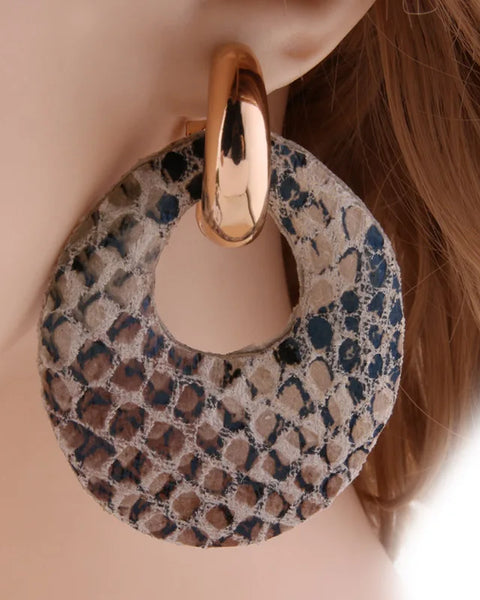 Snake leather  Earring  Woman