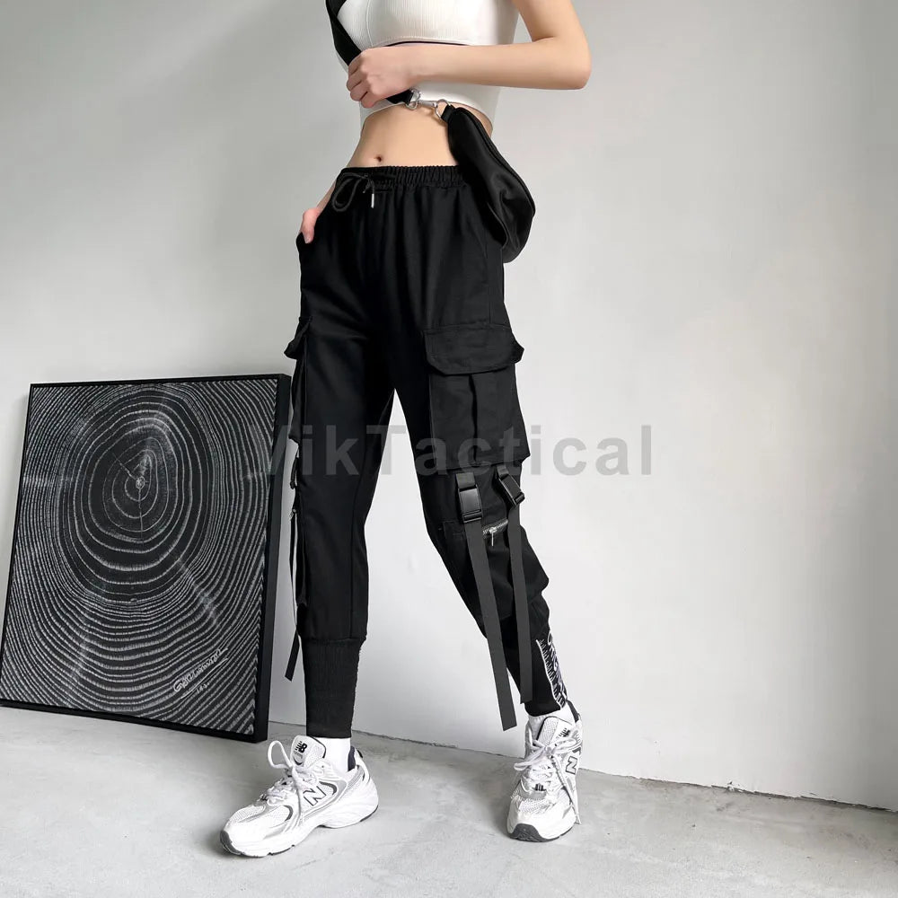 Women Cargo Pants Harem Pants Punk Pockets Jogger Trousers