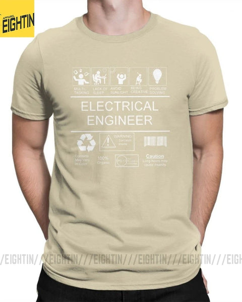 Electrical Engineer Classic  T Shirts Party Men Fun Round Neck Pure Cotton Tops T-Shirt Plus Size