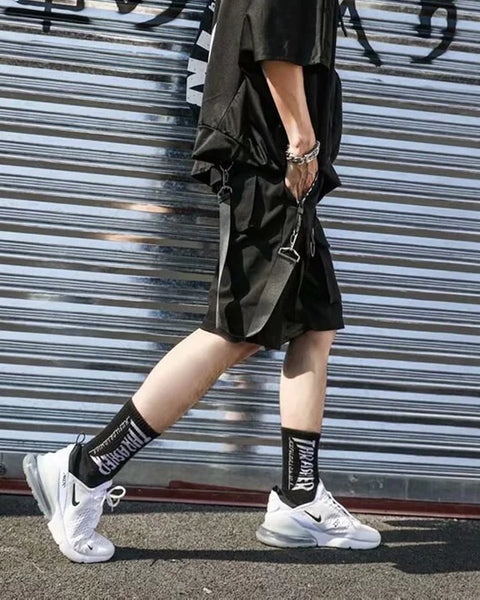 Summer Men Shorts Tech wear Japanese Harajuku Fashion Hip Hop Punk Streetwear Cargo Shorts for Male