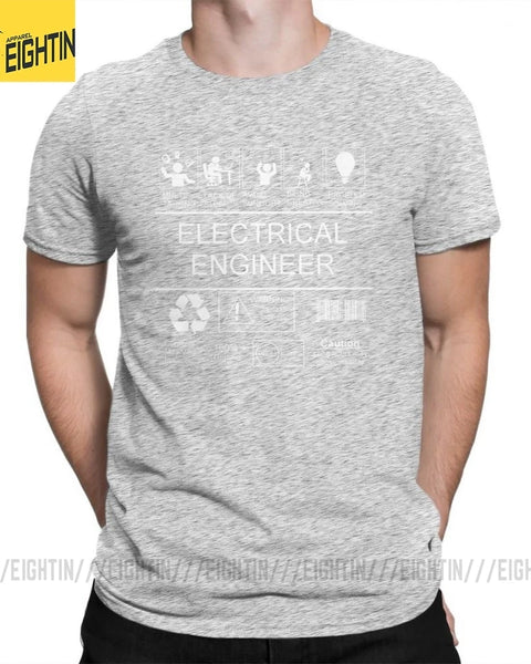 Electrical Engineer Classic  T Shirts Party Men Fun Round Neck Pure Cotton Tops T-Shirt Plus Size