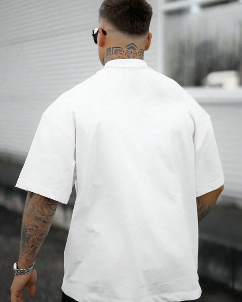 Summer men's 100% cotton comfortable casual loose oversized creative Los Angeles print sports round neck short sleeved T-shirt