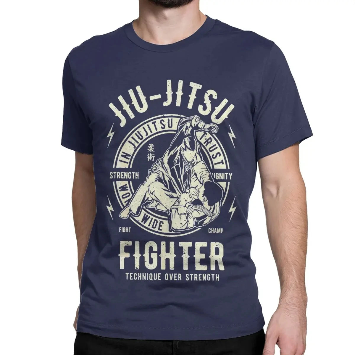 Brazilian Fighter T Shirt for Men 100% Cotton T-Shirts Crewneck Tees Short Sleeve Tops