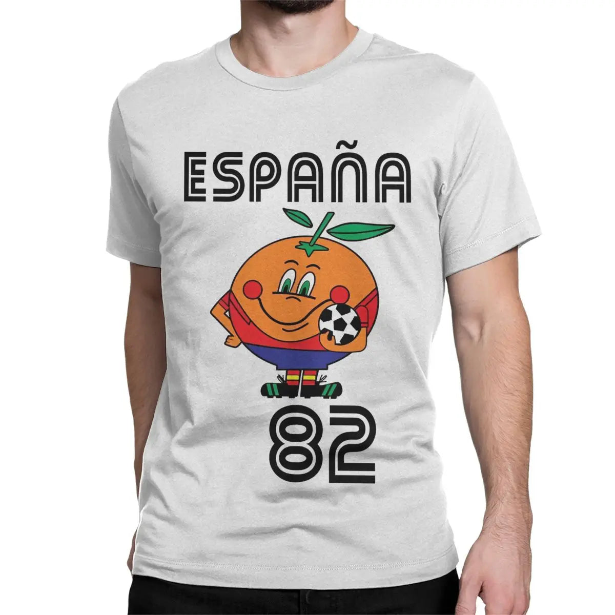 Espana 82 Spain Mascot 1982 Soccer Football Tee Shirt Clothing Plus Size