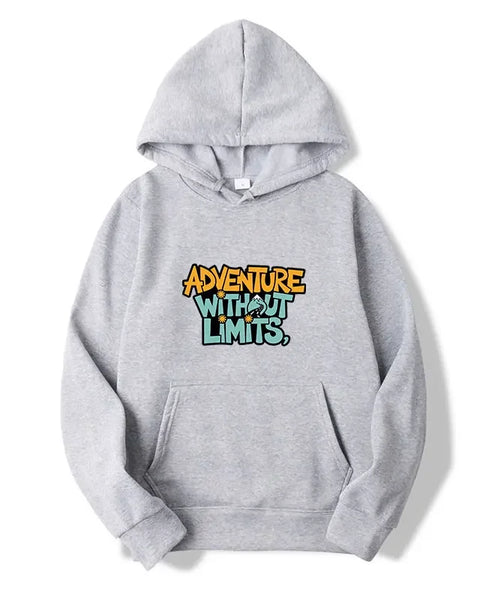 Adventure Without Limits Letters Print Hoody Sweatshirts Teens Pullover Sweatshirt Luxury Streetwear Solid Pullovers Tops