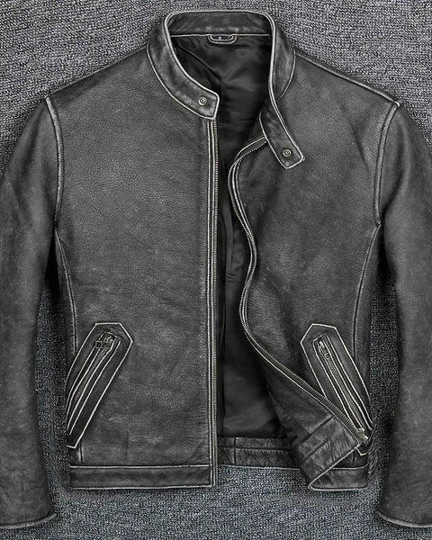 Winter  Men's Genuine Cow Leather Jacket