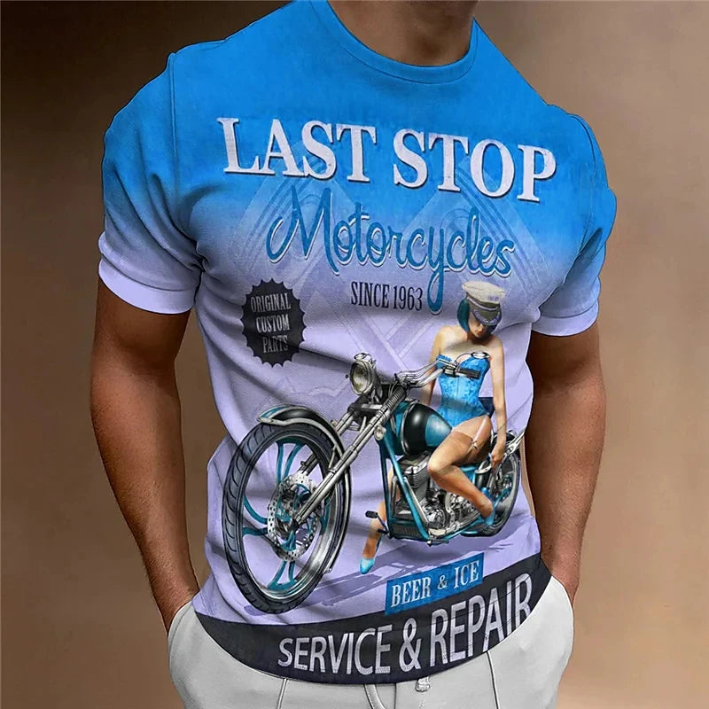 Vintage Biker Breathable Tees