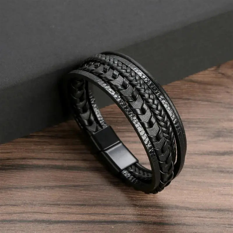 Tree of Life  Multi Layer Leather Bracelet For Men